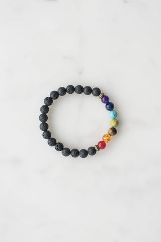 2020 New 7 Shakra Bracelet Lava Stone & 7 Chakra Stone Colorful Beads Correspond to Different Chakras